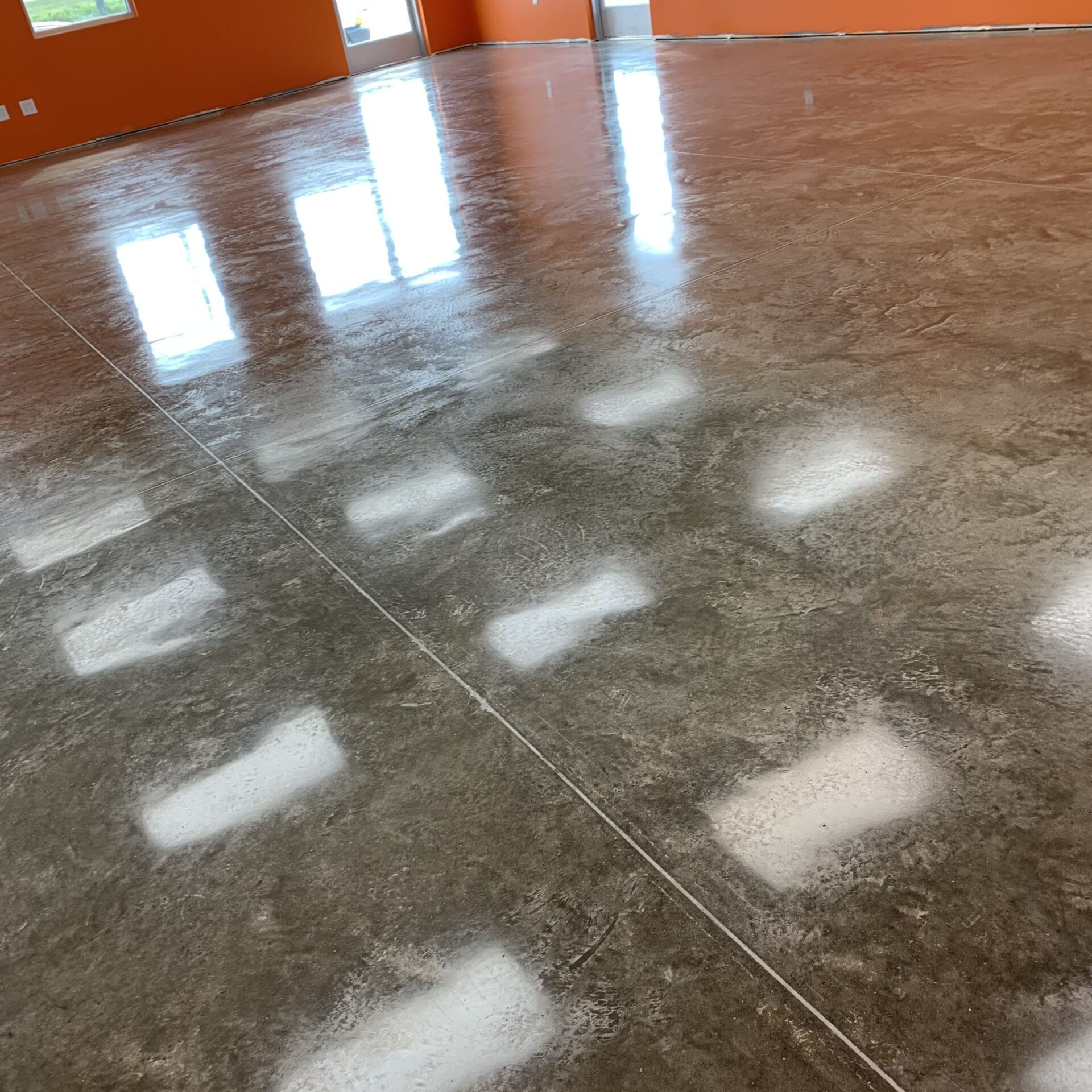 polishcretefloors floor window shadow